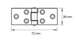 Leaf hinge zinc 72x26mm