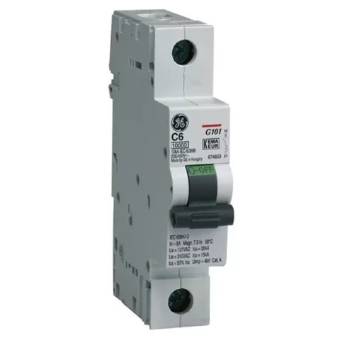 Модульный автоматический выключатель 1-фазный, C 6A, General Electric