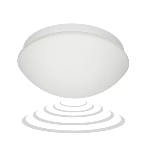 Gaismeklis ar mikroviļņu sensoru max60W IP44 stikla apaļš balts