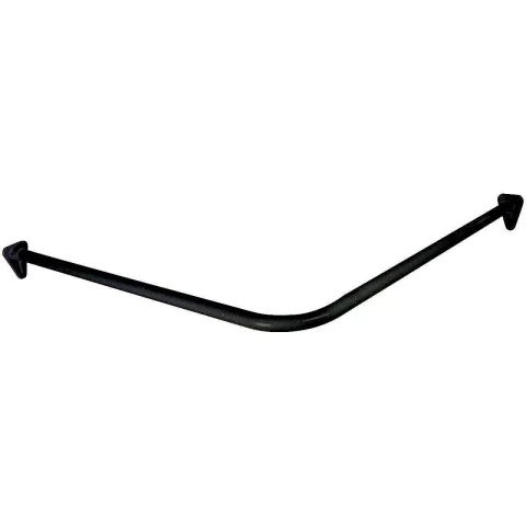 672-20 Dušas aizkaru stanga ar stūriem melns DUSCHY