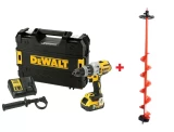 CORDLESS IMPACT DRILL 18V 66/95NM 1X5.0AH TSTAK DEWALT DCD996P1-QW + ICE DRILL ASSERI 130MM