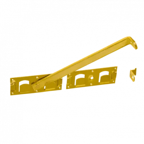 Aizbīdnis 440x70x180mm, dzelteni cinkots