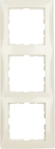 BERKER S1 BEIGE glossy frame 3gang