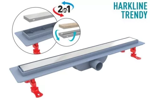 Dušas kanāls universāls DUO 60 cm HARKLINE TRENDY ,kompl. VLD-591320