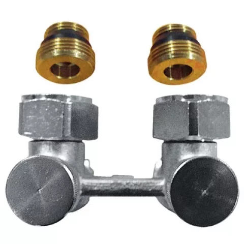 Herz Radiator Bottom Connection For Two-Pipe System 1/2 -3/4 With Connection Nipples, Angle (1376642)