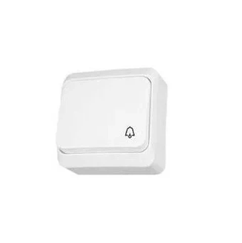 Кнопка звонка PRIMA механизм с полным корпусом белый