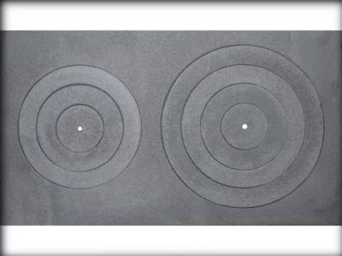 JUGNE-L čuguna plīts virsma ar  rinķiem 450x800mm A-17