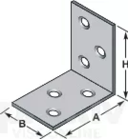 Leņķis mēbelēm 2.0mm 20x60x60mm, 300-102