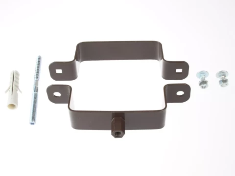 Notekas stiprinājums ar skrūvi skārda, PE brūns