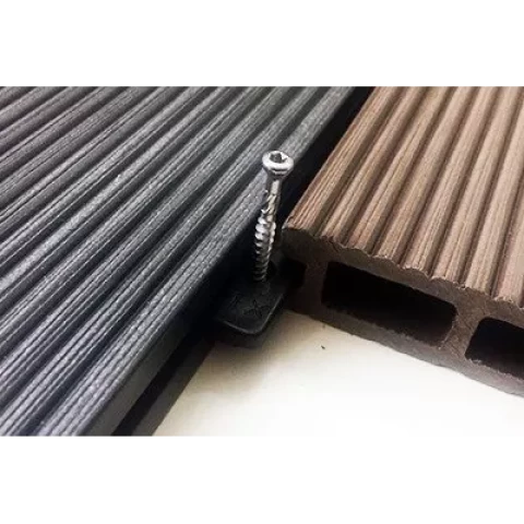Stiprināšanas skrūves 4x40mm plastmasas klipšiem WPC PVC starplikām 100gab/iep
