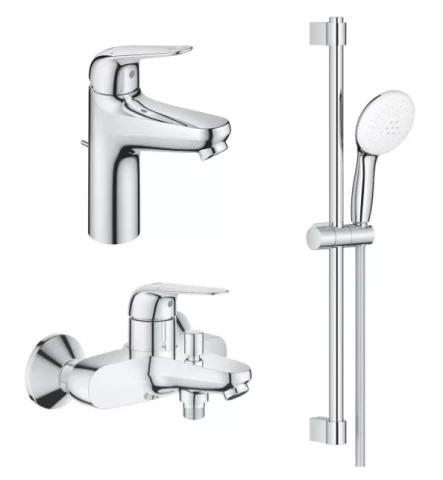 Grohe komplekts Euroeco (32743001,24265001,27598003), hroms