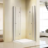 Складная душевая дверь 86,5-89,0x200см, прозрачное стекло 6мм, алюминиевый профиль