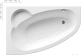 Ravak bathtub Asymetric 160 Righ white