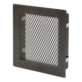 grille fireplace, 180x180mm, antique copper