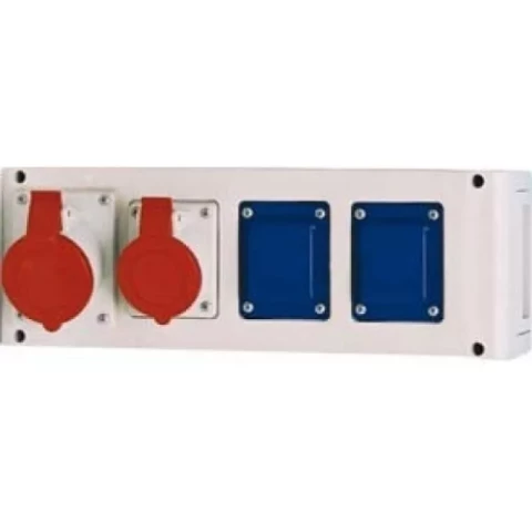 Komntaktligzdu bloks 1x32A 5p 1x16A 5p 2x230V