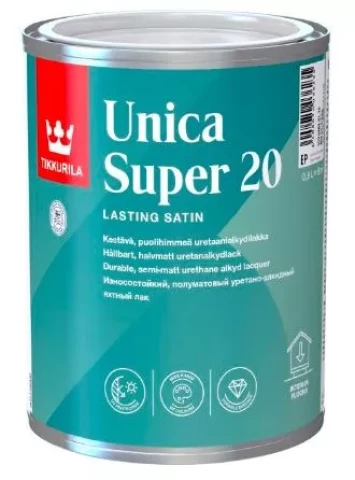 Tikkurila UNICA SUPER 20 0.9L Uretānalkīda laka pusmatēta