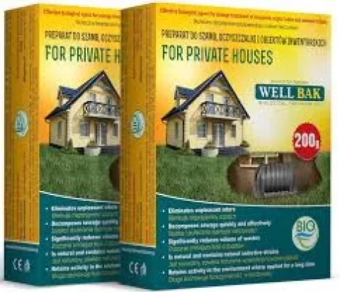 Līdzeklis WELL BAK autonomai kanalizācijai,septiķiem 200gr