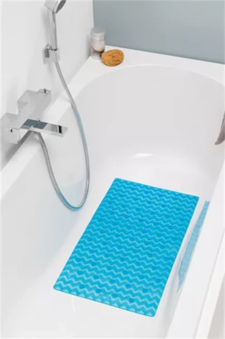 Leisure 70x40 vannas paklājs zils/caurspīdīgs