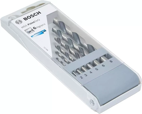 Bosch 2608577346 6 Piece Metal PointTeQ Twist Drill Bit Set