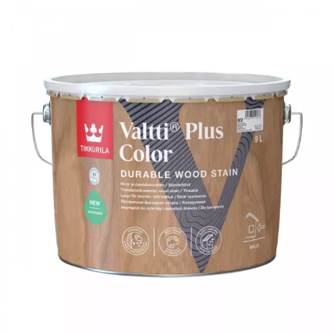 Tikkurila VALTTI Plus Color ECV 9L Koksnes aizsargpārklājums puscaurspīdīgs
