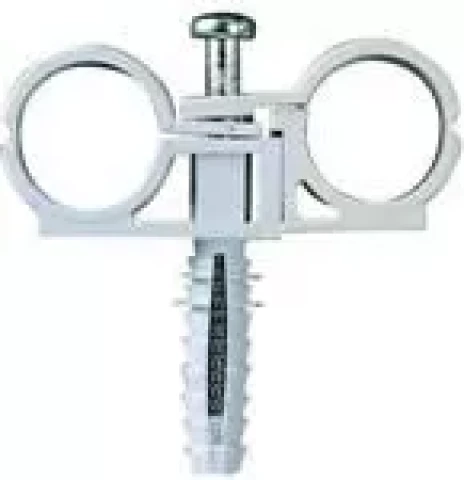 Cauruļu stiprinājums dubultais 18mm, Neilona 284318