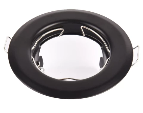 DL2034  tērauda rāmis gaismeklim,apaļš, melns 80x30mm G5.3/GU10