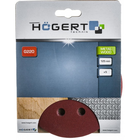 Круг шлифовальный перфорированный с клеевой стороной 5шт 125/P 220