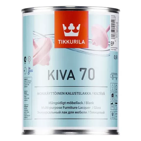 Tikkurila KIVA 70 0.9L Ūdens bāzes laka spīdīga mēbelēm