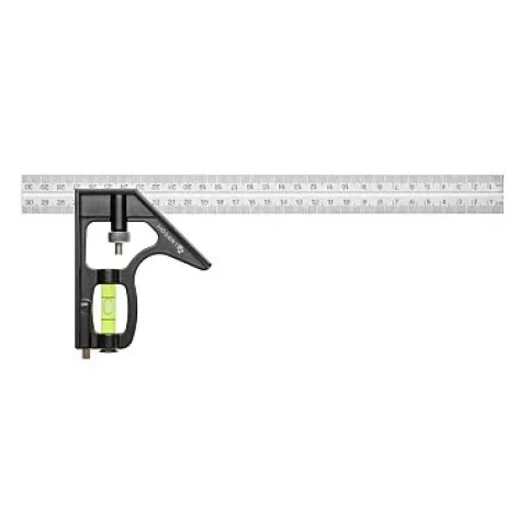 Galdnieka lineāls ar līmeņrādi 300mm, HOGERT HT4M217