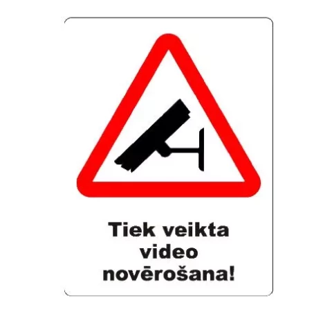 Zīme  ''Video novērošana''  15x22cm