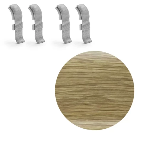 Grīdlīstes NGTF77 PVC kabeļiem  savienojumi,ozols kan.4gab.