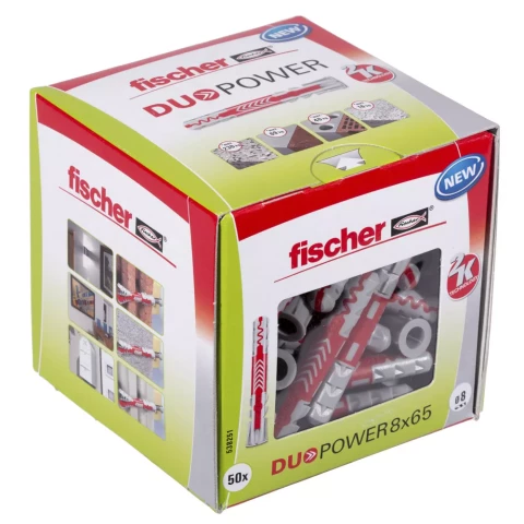 FISCHER univerālas divkomp.tapas 8x65, 50 gab 61-0865 61-0865