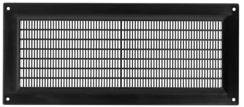 Ventilācijas reste plastmasas, 130x300mm, melna
