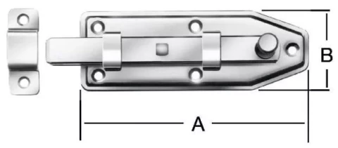 Aizbīdnis 65x25mm Zn