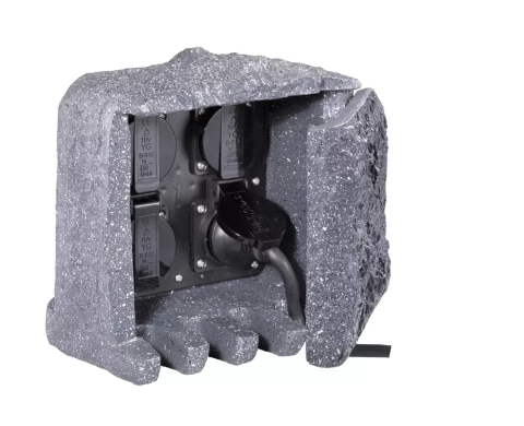 Āra rozešu bloks TRIO Poles pelēks IP44 9962-11