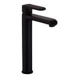 Смеситель для раковины SIRIUS BLACK черный, высокий