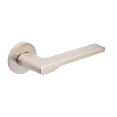 Universal Concept Slim door handle, round rose, nickel
