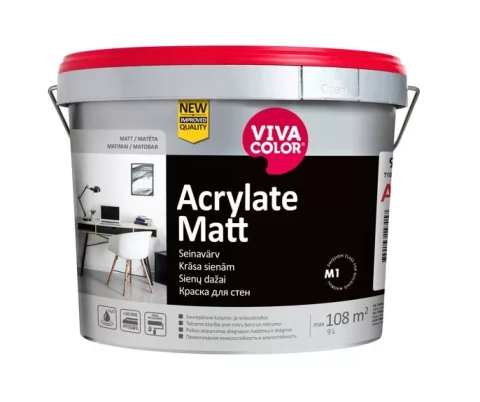 Vivacolor Acrylate Matt A 9L Износостойкая краска для стен