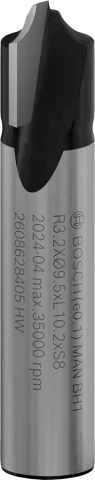 Frēze daudzprofilu HM, R=3,2 mm, L=11 mm, kāts 8 mm, Bosch (2608628405)