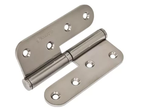 Петля стальная 100x80x3 mm, правая, матовый хром