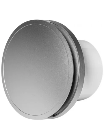 Elektroventilators, apaļš E-EXTRA, Ø100mm ar noslēgvāku, lodīšu gultni, sudraba 49