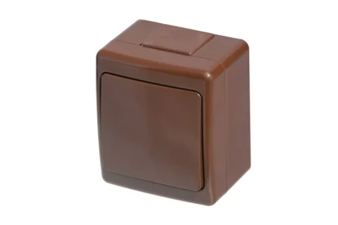 Выключатель, накладной, коричневый, BETA IP44