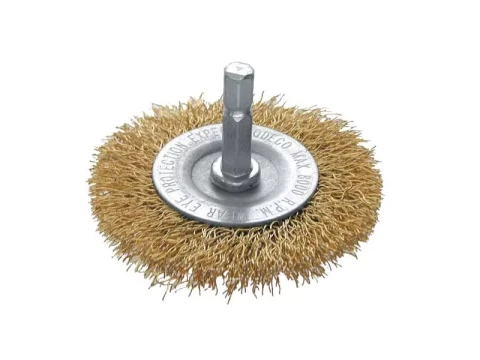 NOVIPro Щётка-крацовка "чашка", M14 ø75мм, латунированная проволока