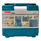 Uzgaļu un urbju komplekts 256gab/iep, MAKITA E-11689