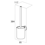 URBAN toilet brush & holder, white