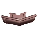 Gutter corner, external, D100, brown, Gamrat, PVC