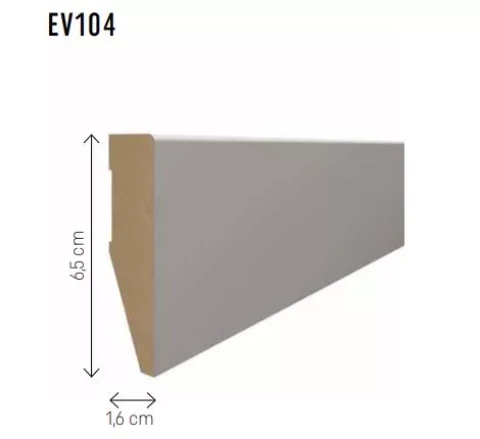 Grīdlīste MDF Evera 65 grafīts EV104 65x16x2400mm