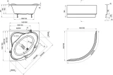 RAVAK bathtub NEW DAY 140X140  , white