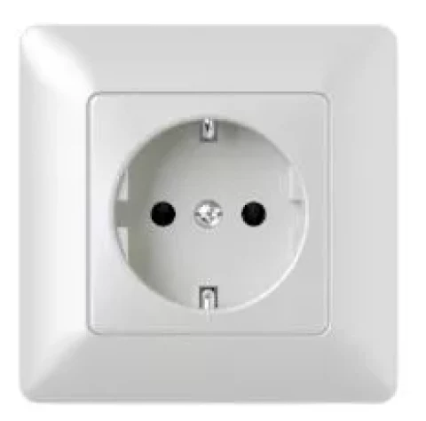 MIKRO socket with frame without side earth  cream