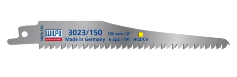 Zobenzāģa asmens WILPU 3023/150 koksnei, plastmasai<100, plexiglas 130mm 6Z 240000001
